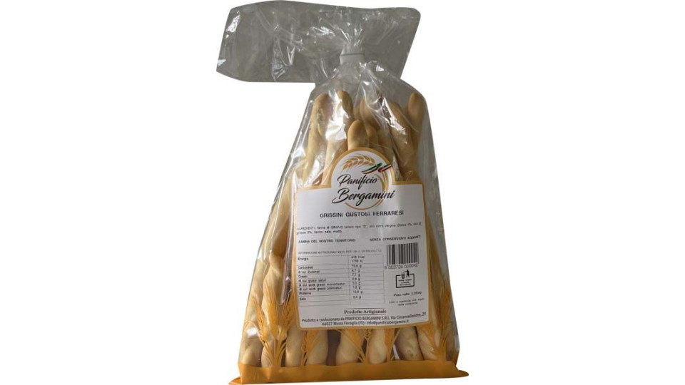 Grissini All'olio Extra Vergine Di Oliva Panificio Bergamini 250 G