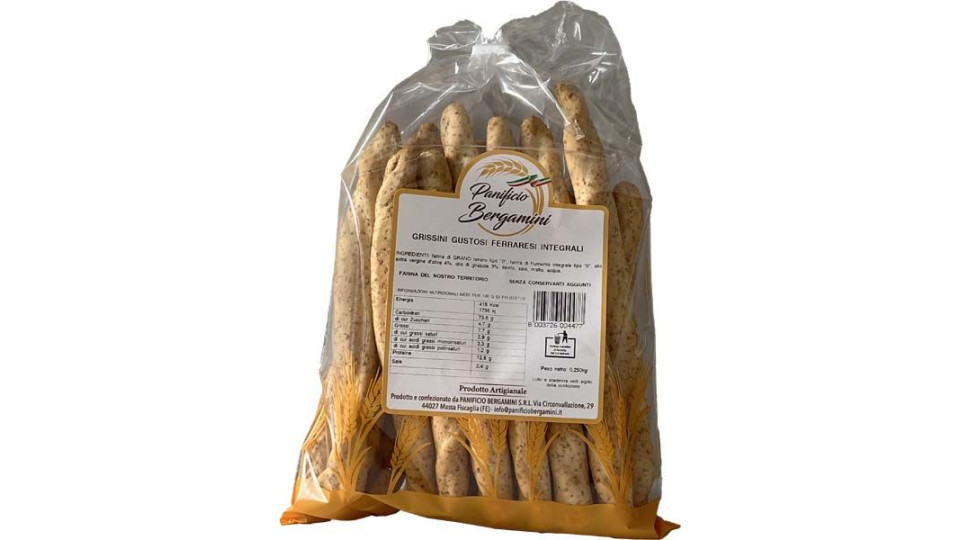 Grissini Integrali Panificio Bergamini 250 G
