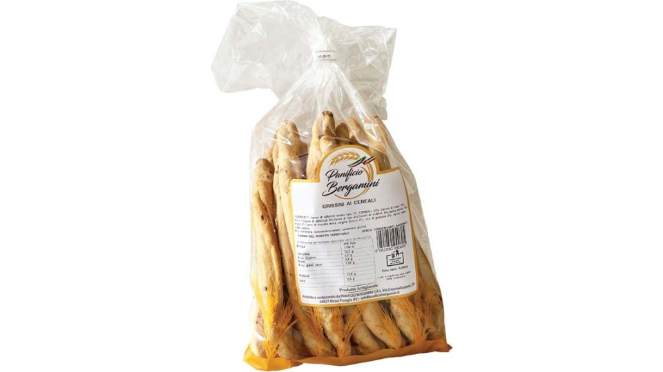 Grissini Stirato Ai Cereali Panificio Bergamini 250 G