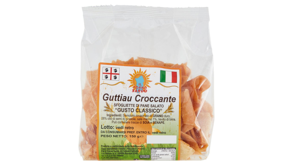 Il Forno Sardo Guttiau Croccante Sfogliette Di Pane Salato 'gusto Classico' 150 G