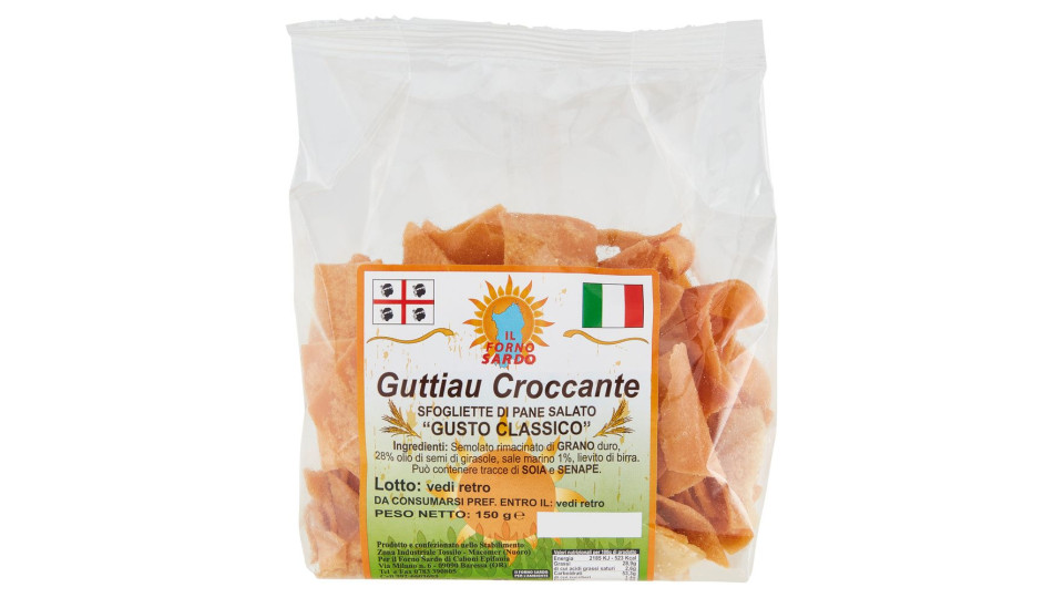Il Forno Sardo Guttiau Croccante Sfogliette Di Pane Salato 'gusto Classico' 150 G