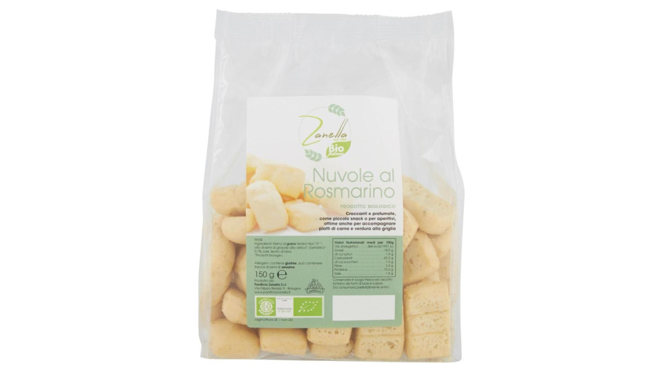 Zanella Bio Nuvole Al Rosmarino Prodotto Biologico 150 G