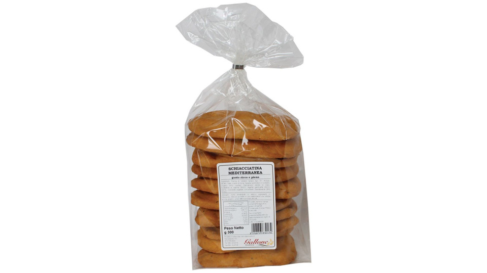Gallone Schiacciatina Mediterranea Croccante Con Olio D’oliva E Erbe Aromatiche 300g