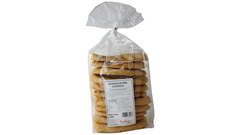Panificio Gallone Schiacciatina Classica Croccante Da Forno Con Olio Di Oliva 300g