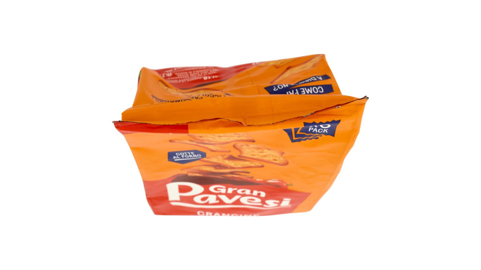 Gran Pavesi Crancine Gusto Paprika Dolce Snack Cotte Al Forno 6 Pacchetti 180g