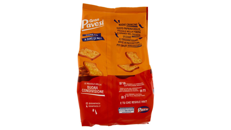 Gran Pavesi Crancine Gusto Paprika Dolce Snack Cotte Al Forno 6 Pacchetti 180g