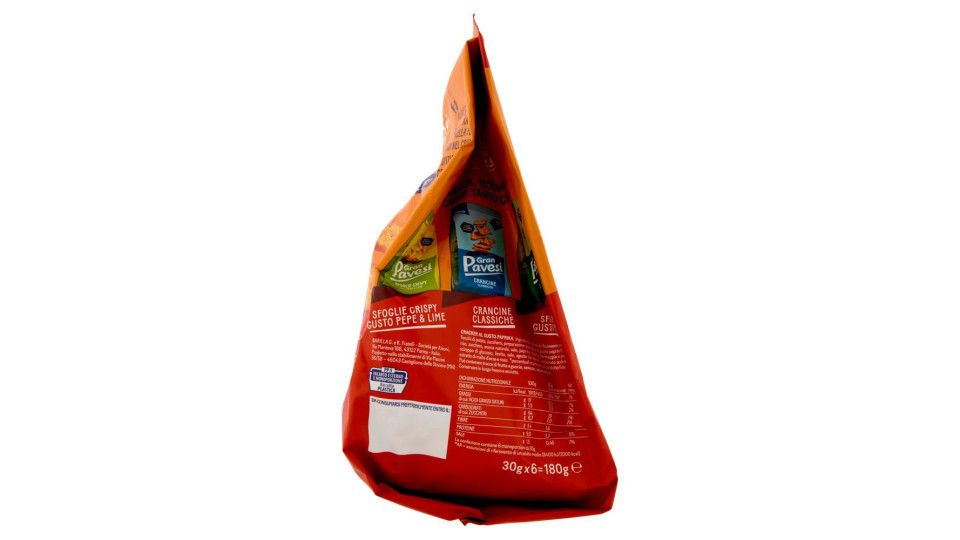 Gran Pavesi Crancine Gusto Paprika Dolce Snack Cotte Al Forno 6 Pacchetti 180g