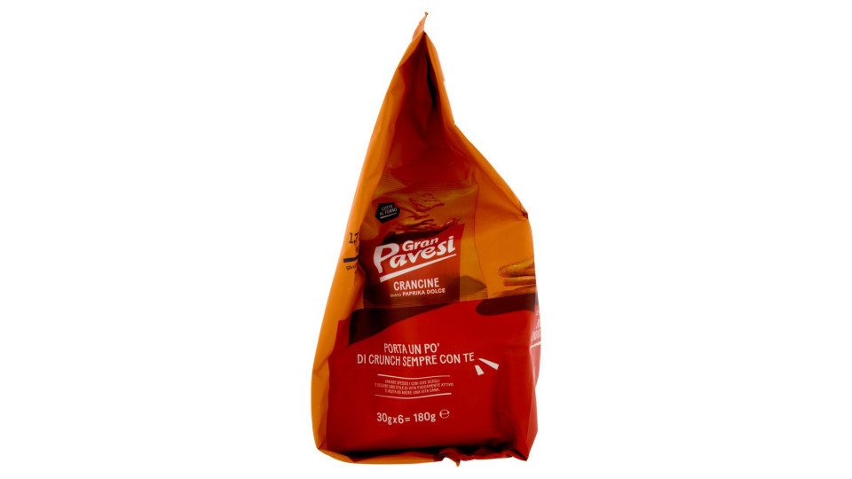 Gran Pavesi Crancine Gusto Paprika Dolce Snack Cotte Al Forno 6 Pacchetti 180g