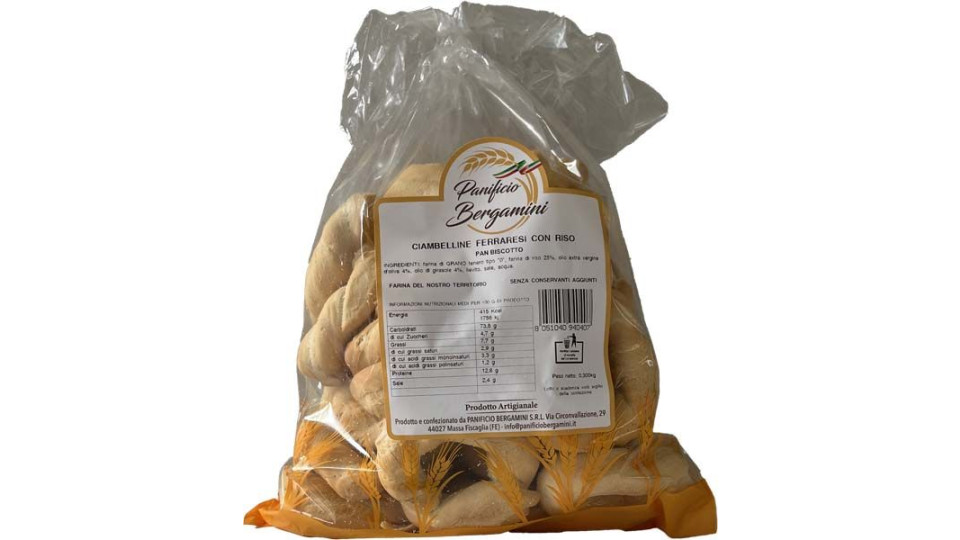 Ciambelline Al Riso Panificio Bergamini 300 G