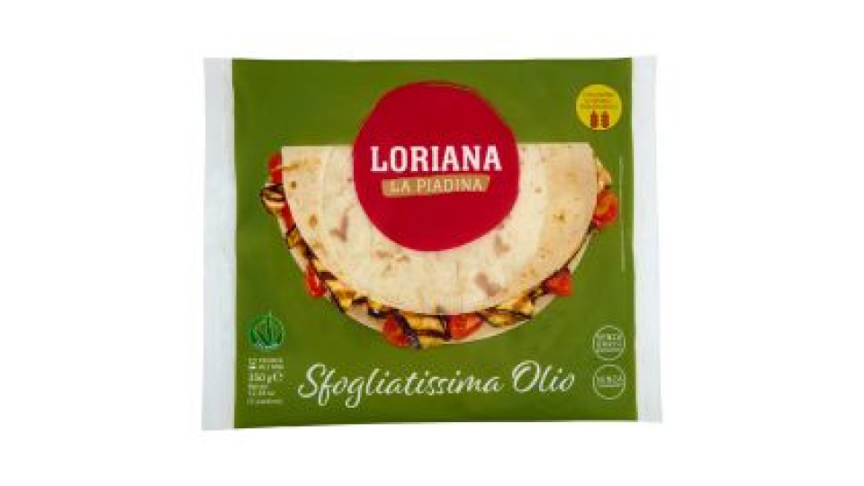 Loriana Sfogliatissima Olio 3 Piadine 350 G