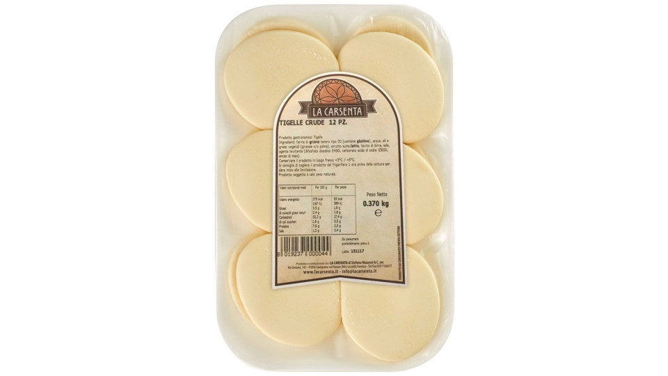 Tigelle Crude (crescentine) 370 G