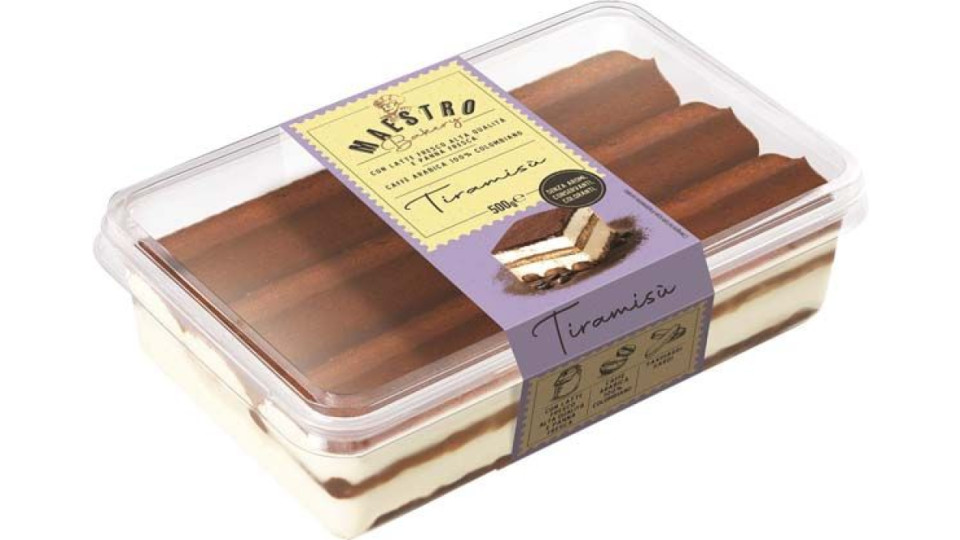 Maestro Bakery Tiramisù Con Crema Al Mascarpone E Savoiardi Al Caffè 500g