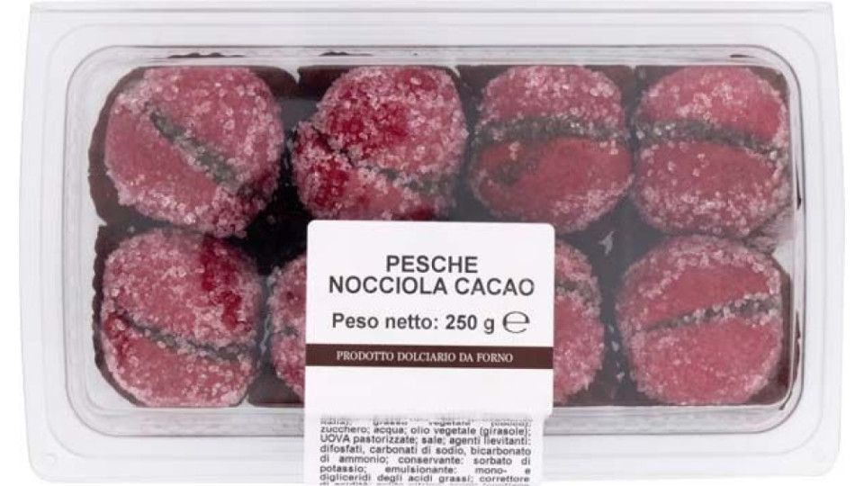 Pesche Dolcetti Ripieni Con Crema Alla Nocciola E Cacao Da Forno 250g