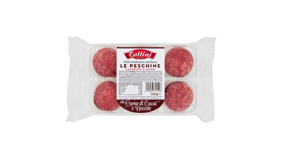 Tattini Le Peschine Alla Crema Di Cacao E Nocciole 150 G
