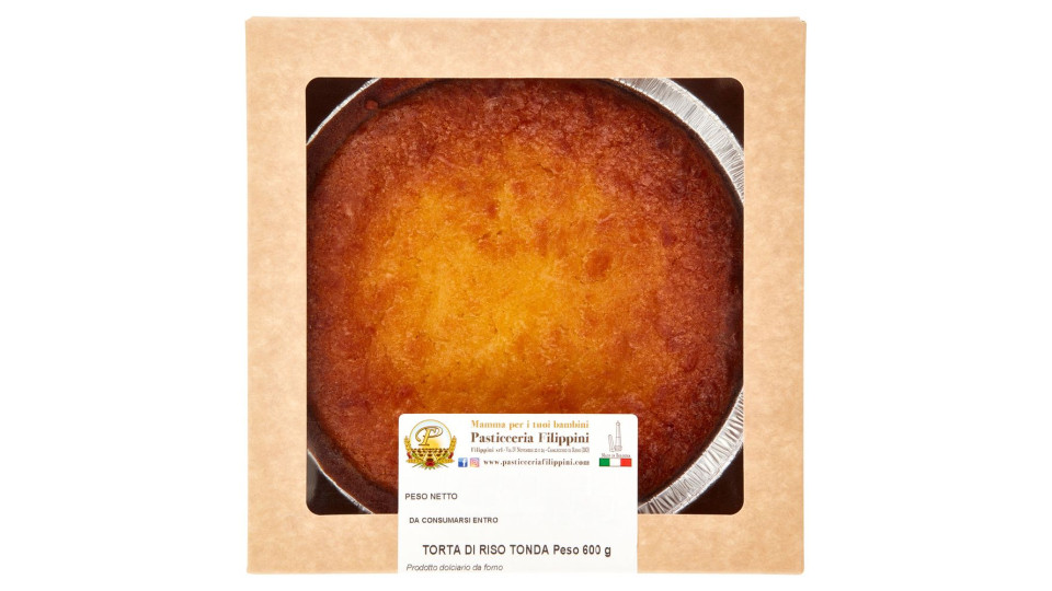 Pasticceria Filippini Torta Di Riso Tonda 600 G