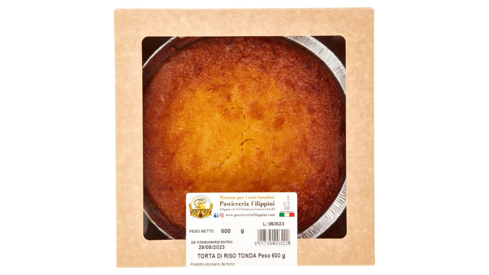 Pasticceria Filippini Torta Di Riso Tonda 600 G