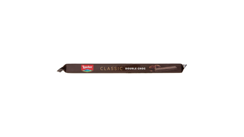 Loacker Classic Double Choc Wafer Al Cacao Dell'ecuador Con Crema Al Cioccolato Wafers 175g