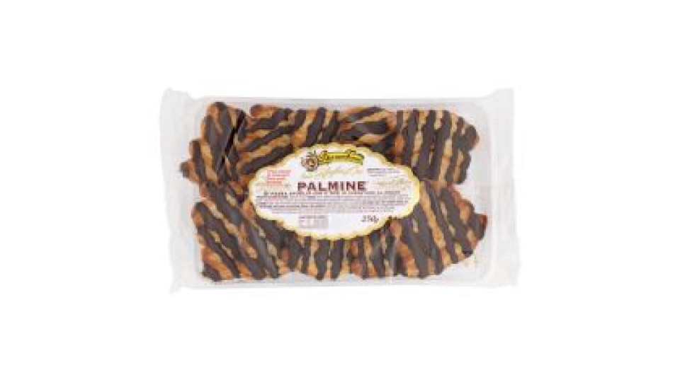 Biancoforno Linea Sfoglia D'oro Palmine Di Pasta Sfoglia Con Il 30% Di Copertura Al Cacao 230 G