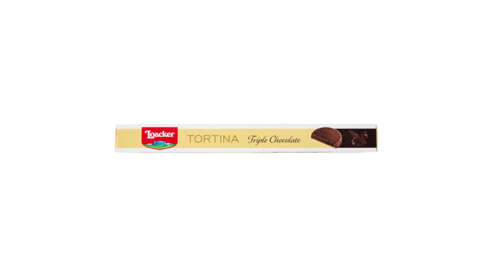 Loacker Tortina Triple Chocolate Wafer Ricoperto Di Cioccolato Fondente Con Crema Al Cacao 21gx6