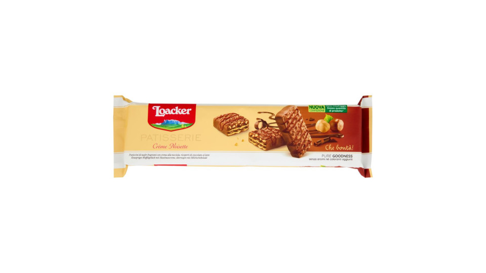 Loacker Patisserie Crème Noisette Wafer Con Crema Alle Nocciole Ricoperti Di Cioccolato Wafers 100g