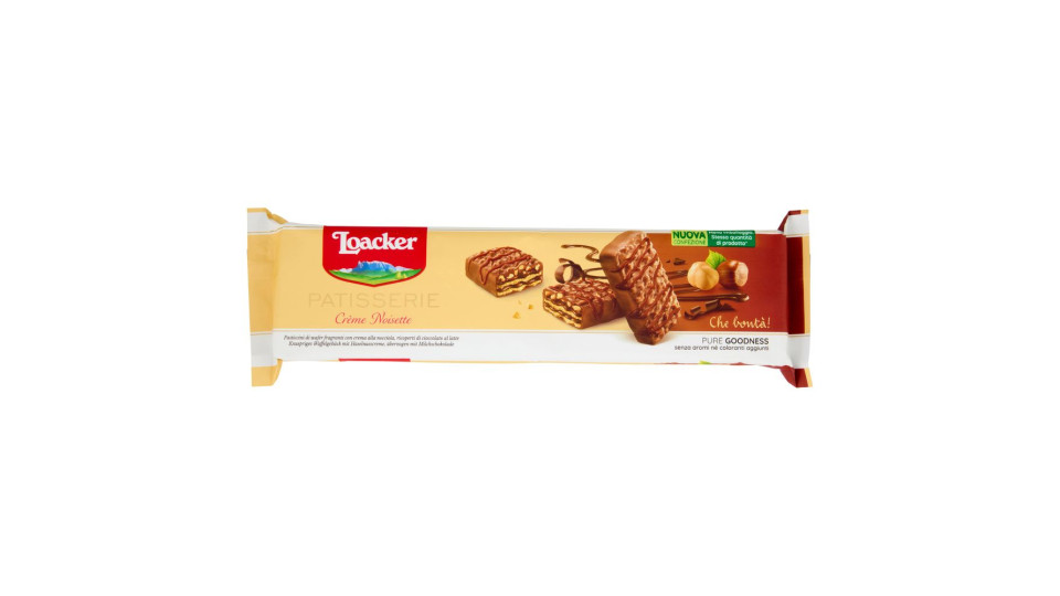 Loacker Patisserie Crème Noisette Wafer Con Crema Alle Nocciole Ricoperti Di Cioccolato Wafers 100g