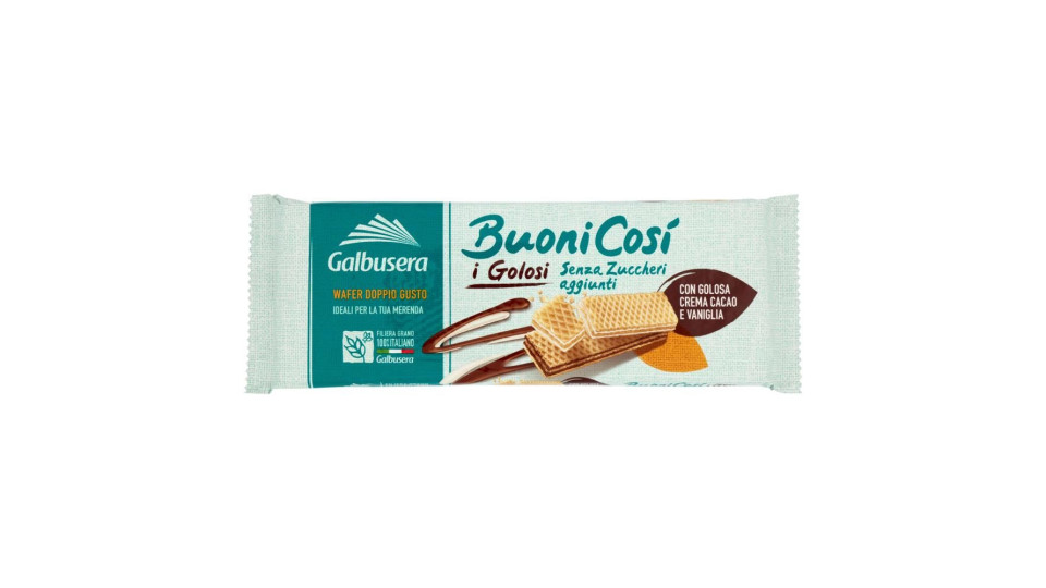Galbusera Buonicosì Senza Zuccheri Aggiunti I Golosi Con Golosa Crema Cacao E Vaniglia 175 G