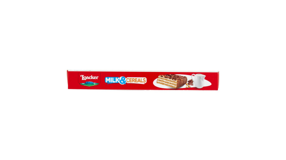 Loacker Milk & Cereals Barrette Di Wafer E Cioccolato Al Latte Con Crema Al Latte 25gx4