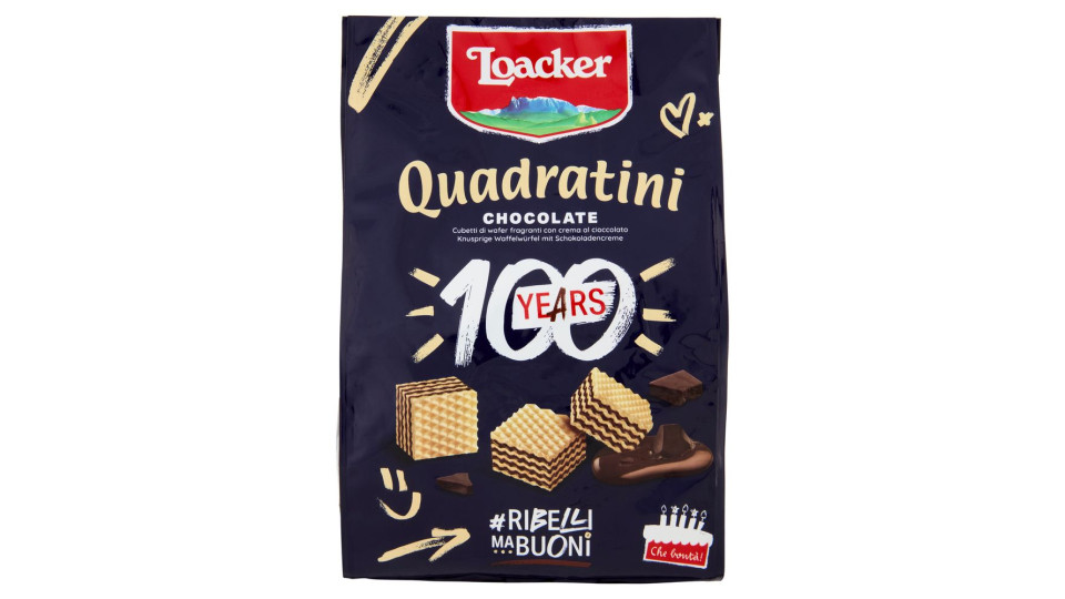 Loacker Quadratini Chocolate Wafer Con Crema Al Cioccolato Wafers 250g
