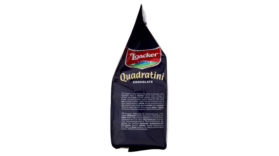 Loacker Quadratini Chocolate Wafer Con Crema Al Cioccolato Wafers 250g