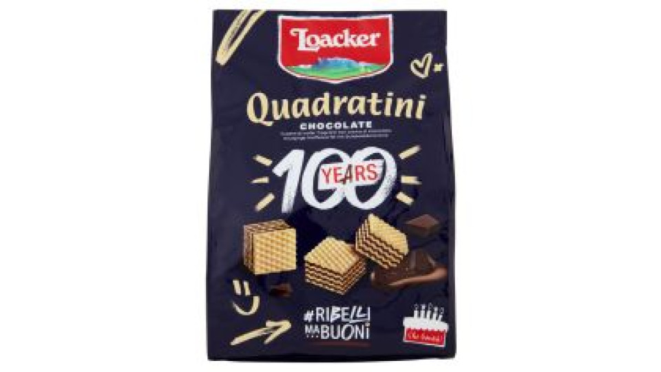 Loacker Quadratini Chocolate Wafer Con Crema Al Cioccolato Wafers 250g