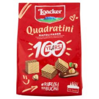 Loacker Quadratini Napolitaner Wafer Con Crema Alle Nocciole 100% Italiane Wafers 250 G