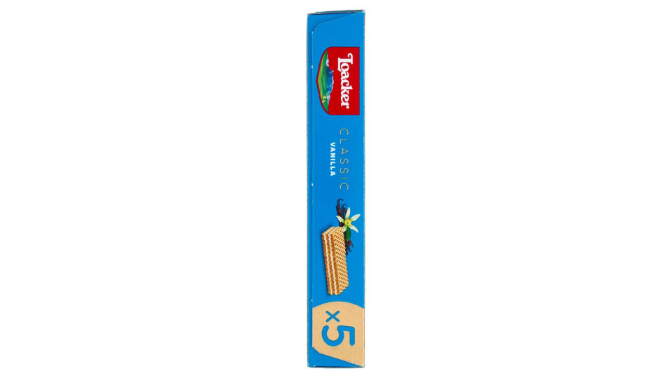 Loacker Classic Vanilla Wafer Con Crema Alla Vaniglia Bourbon Del Madagascar Wafers 45gx5