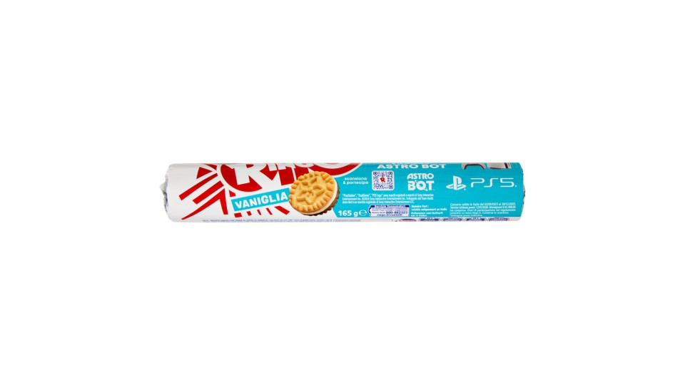 Ringo Vaniglia Biscotti Farciti Con Crema Vaniglia Snack Merenda Tubo 165g