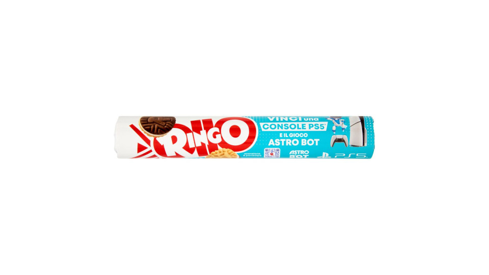 Ringo Vaniglia Biscotti Farciti Con Crema Vaniglia Snack Merenda Tubo 165g