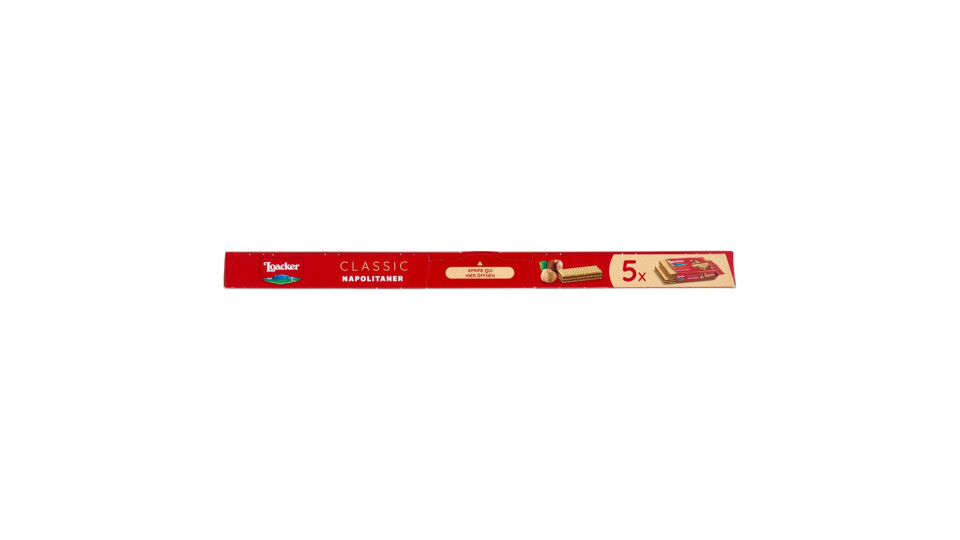 Loacker Classic Napolitaner Wafer Con Crema Alle Nocciole 100% Italiane Wafers 45gx5