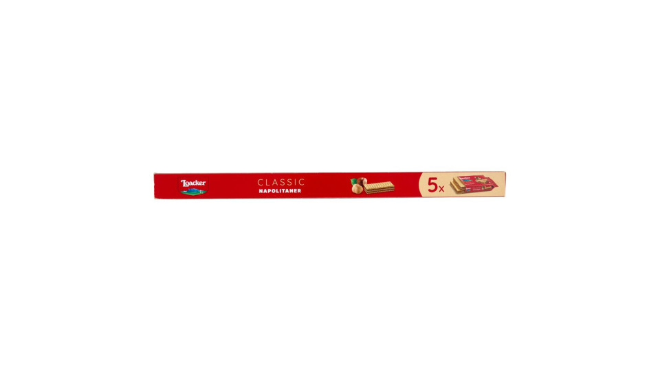 Loacker Classic Napolitaner Wafer Con Crema Alle Nocciole 100% Italiane Wafers 45gx5