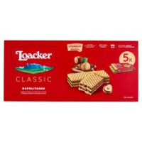 Loacker Classic Napolitaner Wafer Con Crema Alle Nocciole 100% Italiane Wafers 45gx5