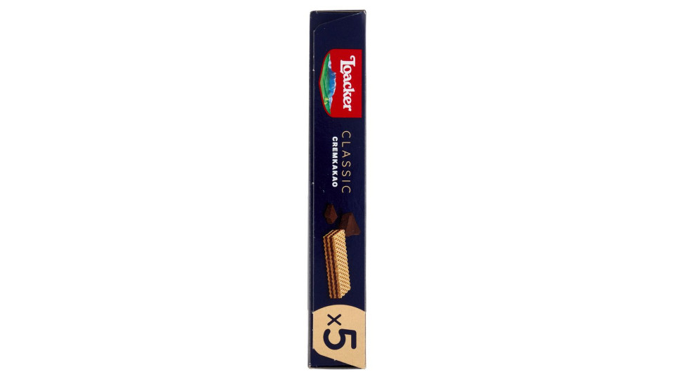 Loacker Classic Cremkakao Wafer Con Crema Al Cioccolato E Cacao Nobile Dell'ecuador Wafers 45gx5