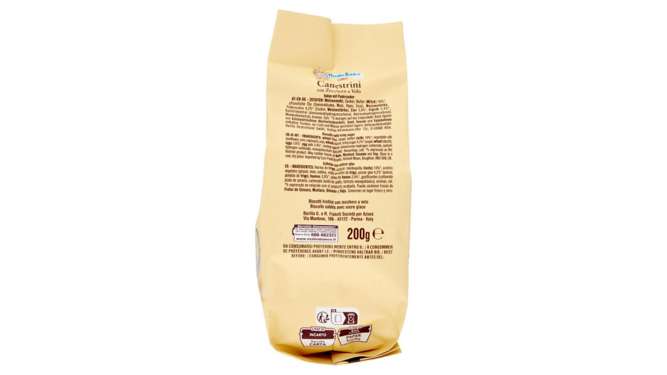 Mulino Bianco Canestrini Biscotti Con Zucchero A Velo 200g