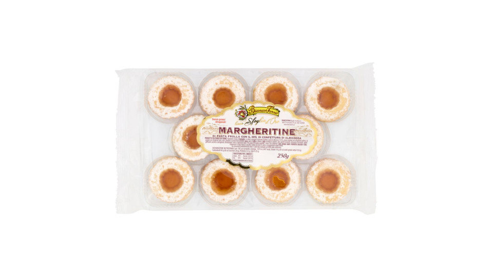 Biancoforno Linea Sfoglia D'oro Margheritine Di Pasta Frolla Con 30% Confettura Di Albicocca 250 G