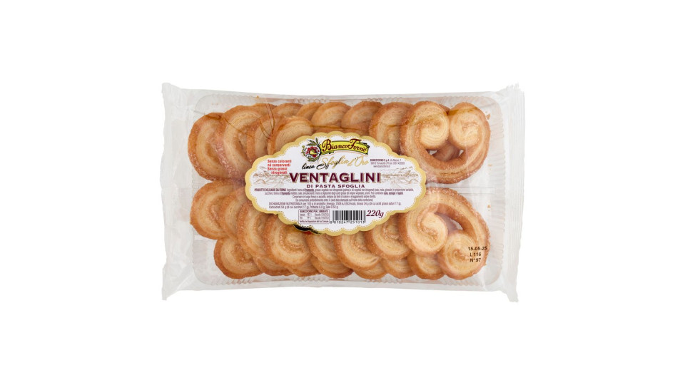 Biancoforno Linea Sfoglia D'oro Ventaglini Di Pasta Sfoglia 220 G