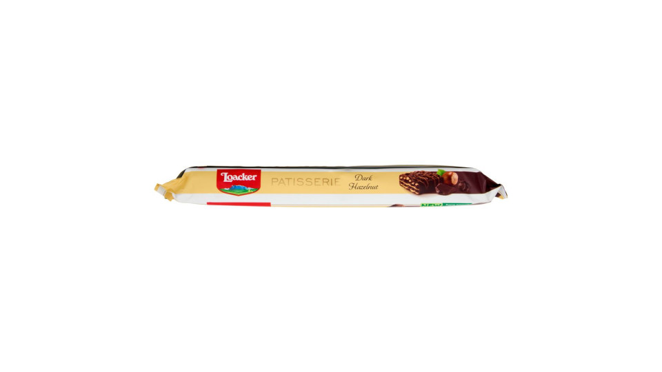 Loacker Patisserie Fondente Nocciolato Wafer Ricoperto Cioccolato Fondente Con Crema Cioccolato 100g