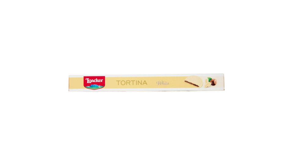 Loacker Tortina White Wafer Ricoperto Di Cioccolato Bianco Con Crema Nocciole 100% Italiane 21gx6