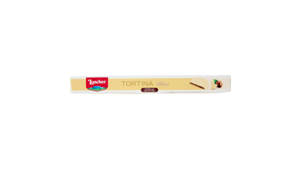 Loacker Tortina White Wafer Ricoperto Di Cioccolato Bianco Con Crema Nocciole 100% Italiane 21gx6