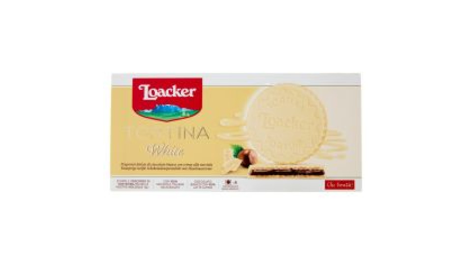Loacker Tortina White Wafer Ricoperto Di Cioccolato Bianco Con Crema Nocciole 100% Italiane 21gx6