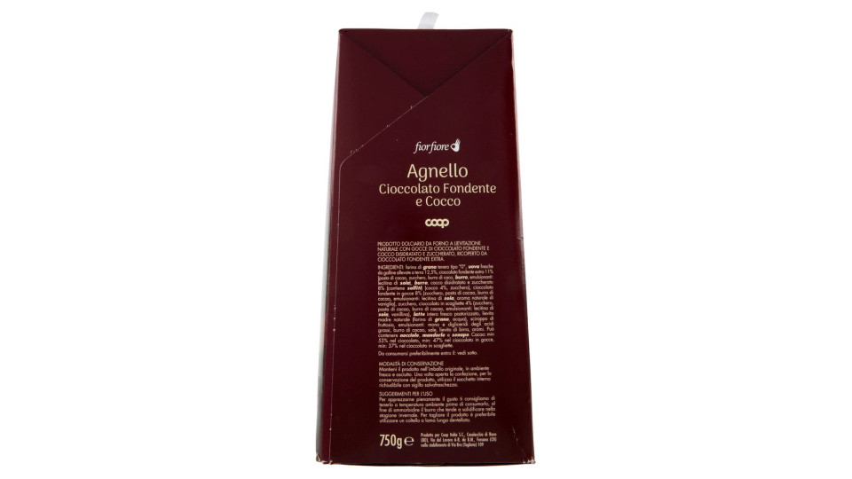 Agnello Cioccolato Fondente E Cocco 750 G