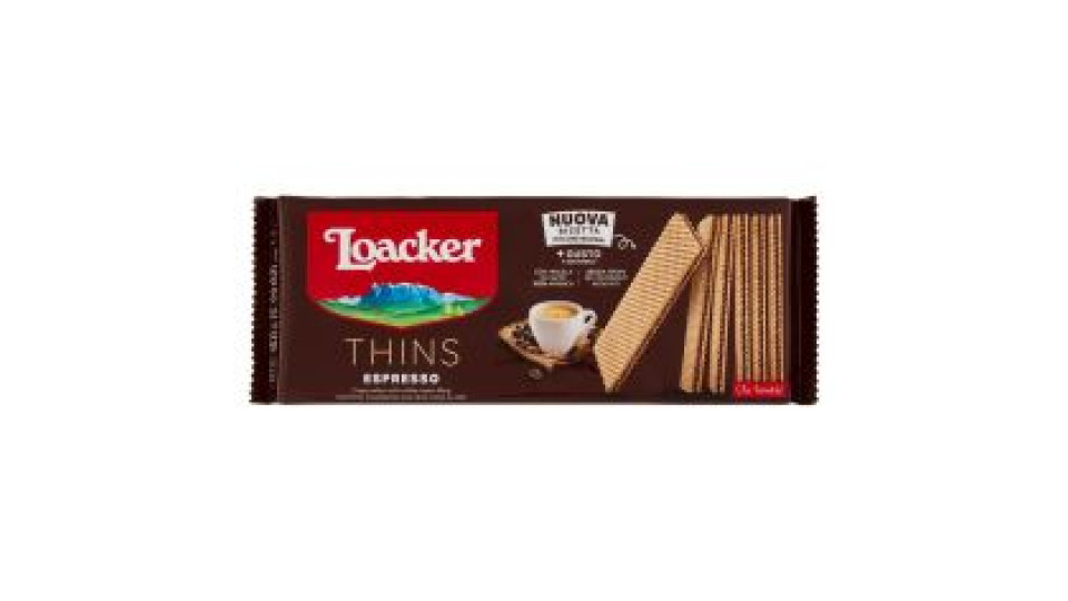Loacker Wafer Thins Espresso Con Crema Al Caffè, Miscela 100% Arabica Wafers 150g