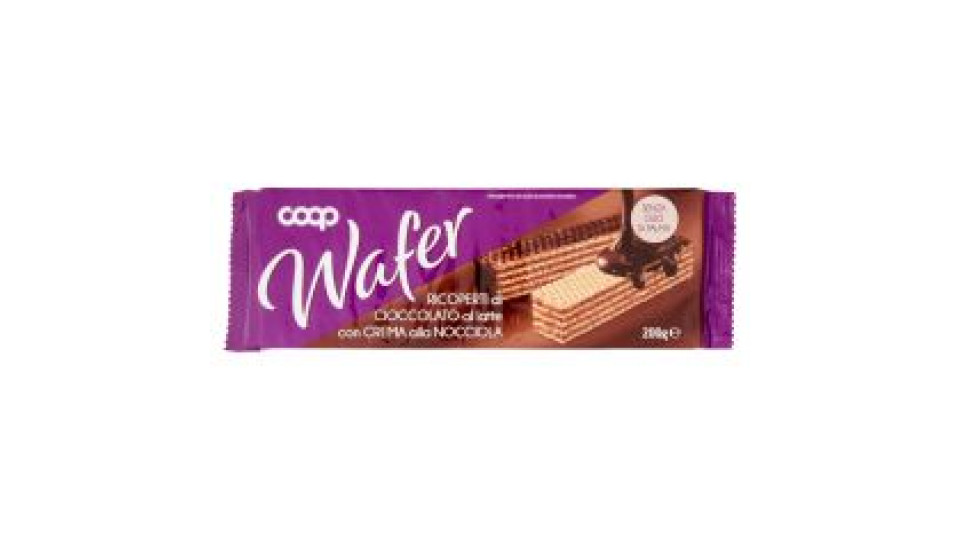 Wafer Ricoperti Di Cioccolato Al Latte Con Crema Alla Nocciola 200 G