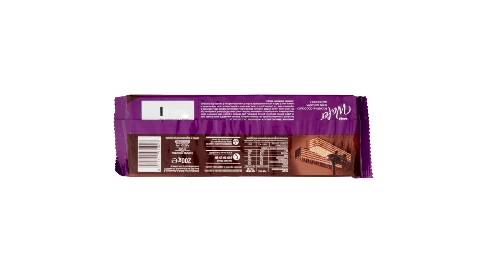 Wafer Ricoperti Di Cioccolato Al Latte Con Crema Alla Nocciola 200 G
