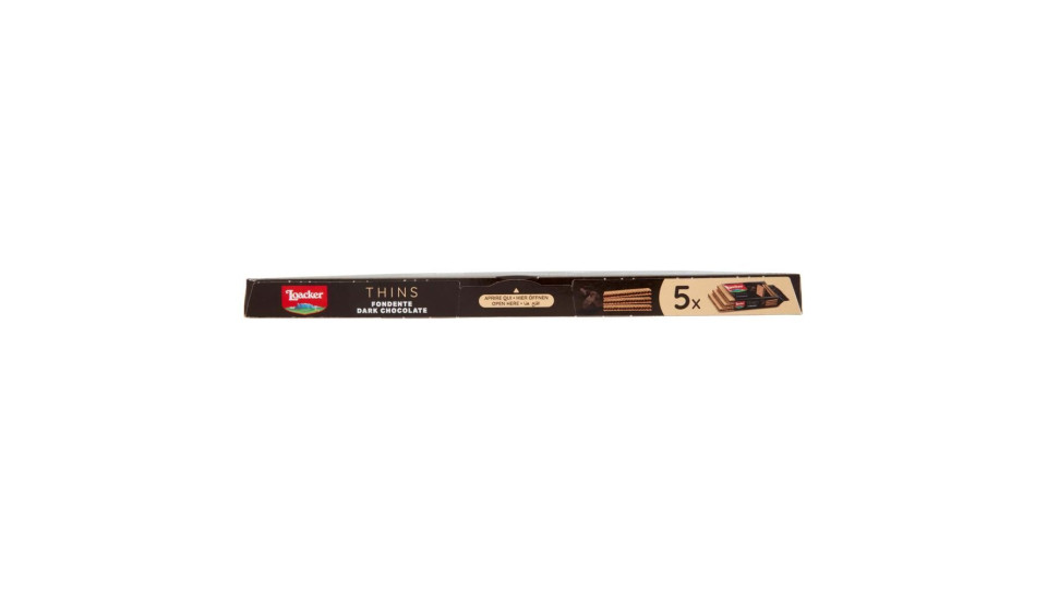 Loacker Thins Dark Chocolate Wafer Con Crema Al Cioccolato Fondente Wafers 37,5gx5